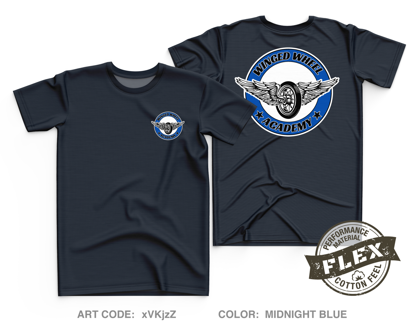 Winged wheel academy Core Men's SS Flex Performance Tee - xVKjzZ