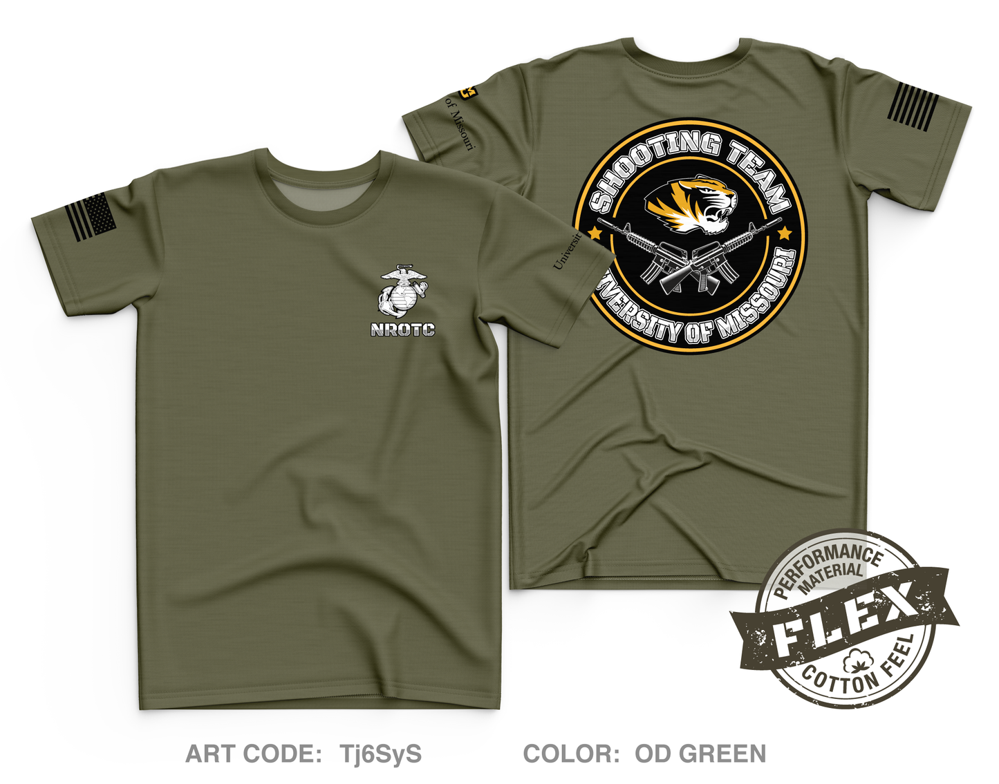 University of Missouri NROTC Core Men's SS Flex Performance Tee - Tj6SyS