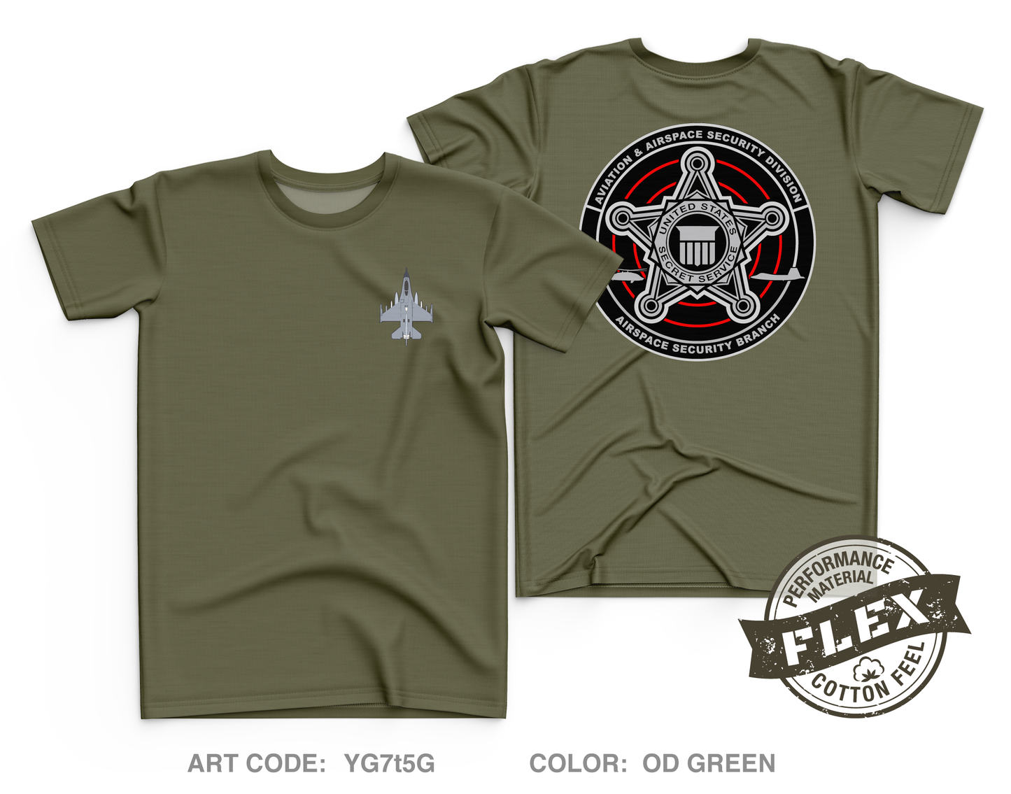 Airspace Security Branch Core Men's SS Flex Performance Tee - YG7t5G