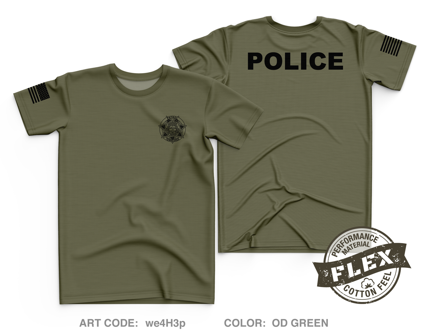 Gadsden Police Core Men's SS Flex Performance Tee - we4H3p