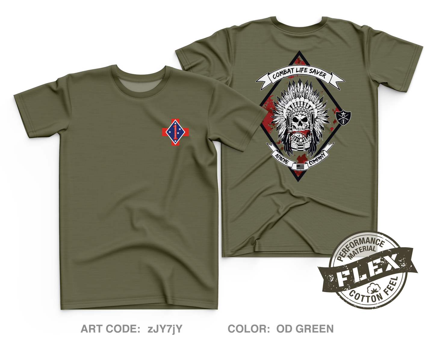 A Co, 1BN,5th marines Core Men's SS Flex Performance Tee - zJY7jY