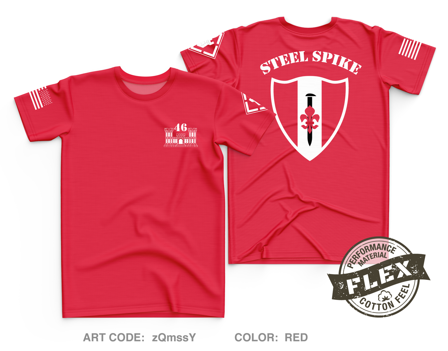 46th Engineers Core Men's SS Flex Performance Tee - zQmssY
