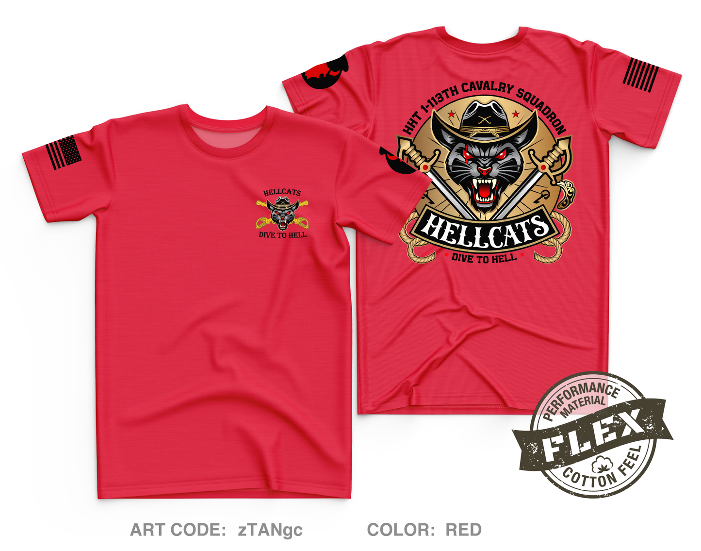 HHT/1-113 CAV Fundraising Collection Core Men's SS Flex Performance Tee - zTANgc