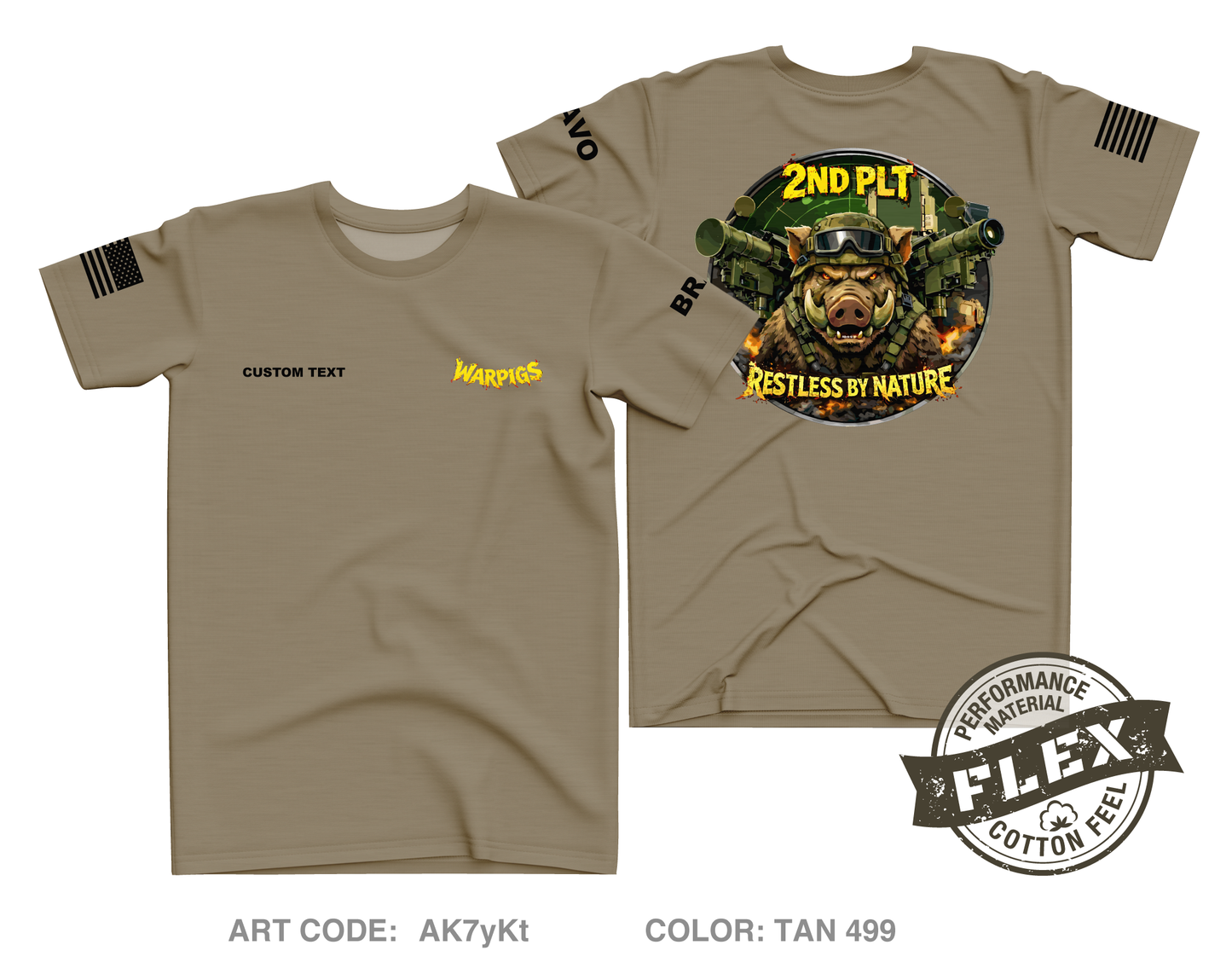 CUSTOM Bravo 1-57 ADAR Core Men's SS Flex Performance Tee - AK7yKt