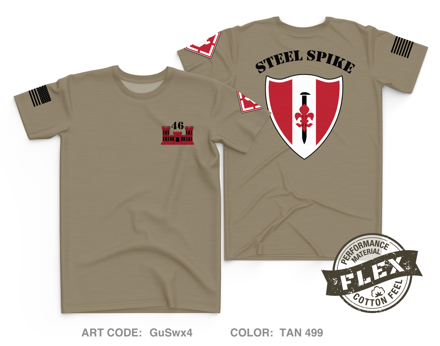 46th Engineers Core Men's SS Flex Performance Tee - GuSwx4