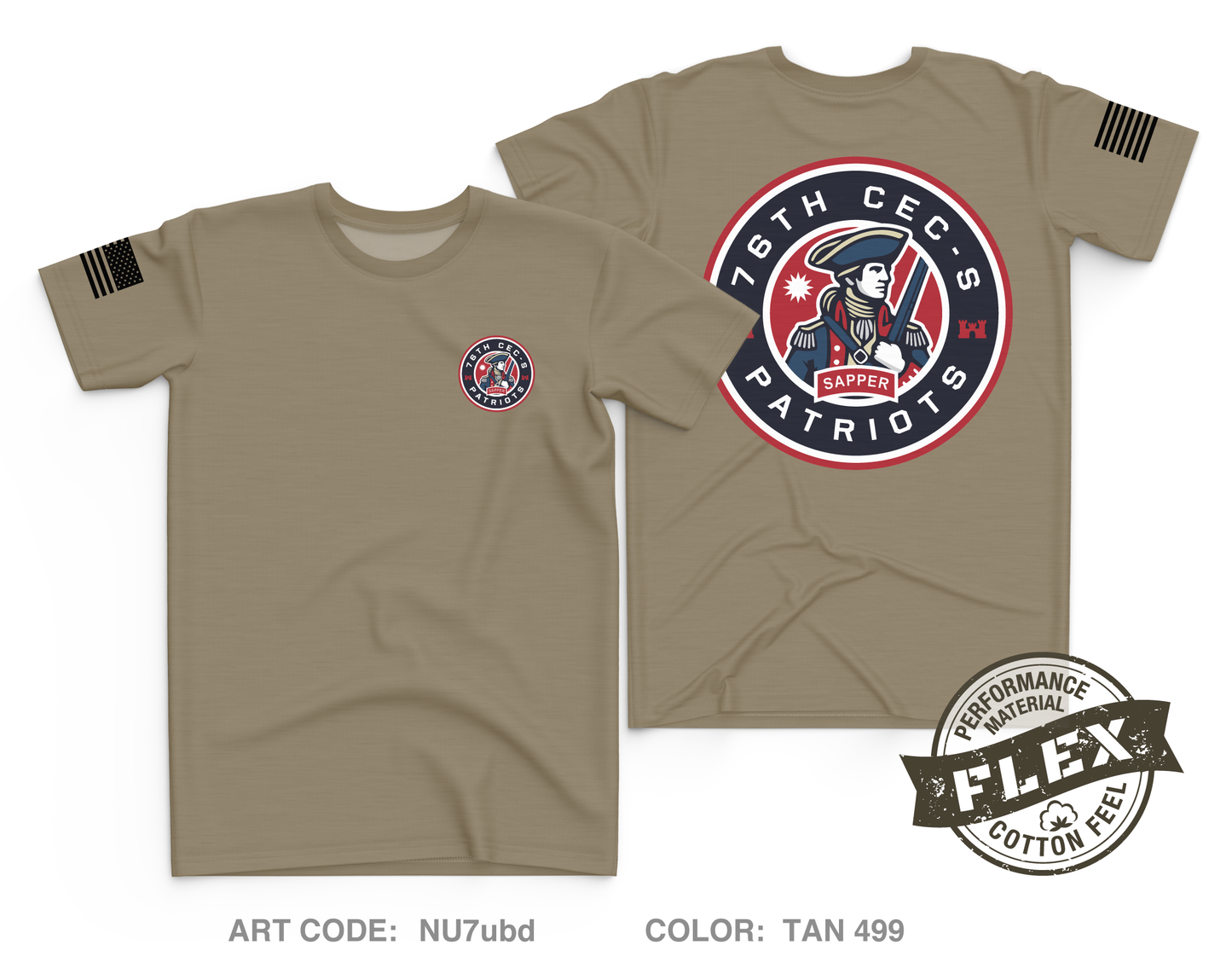 76th CEC-S Patriots Core Men's SS Flex Performance Tee - NU7ubd