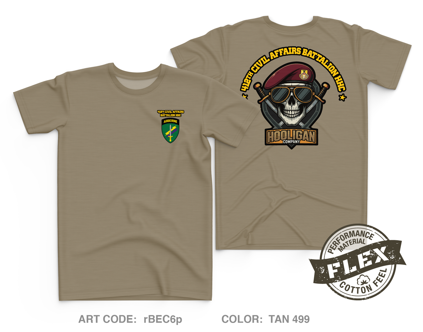 412th Civil Affairs HHC Core Men's SS Flex Performance Tee - rBEC6p