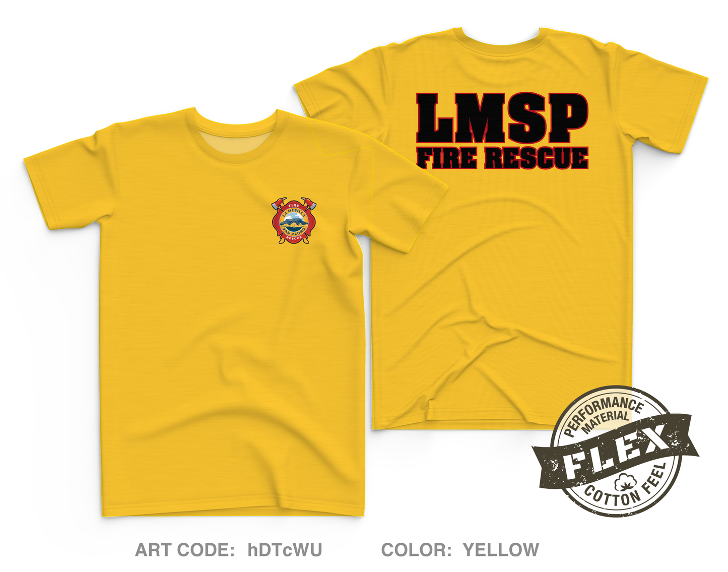 La Mesilla Fire Rescue Core Men's SS Flex Performance Tee - hDTcWU