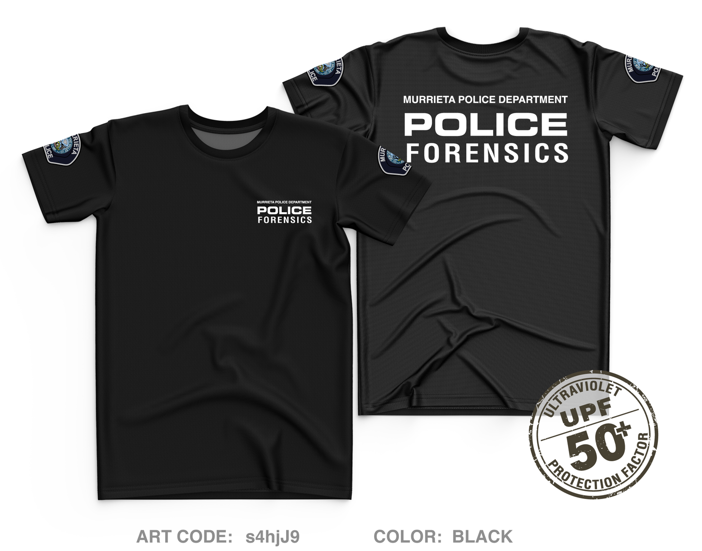 Murrieta Police Department Evidence Core Men's UPF 50+ Performance SS Tee - s4hjJ9