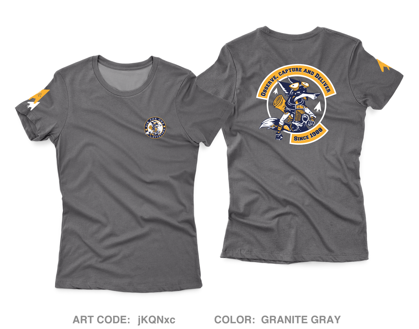Air Fox One Aviation Fundraising Collection Core Women's SS Performance Tee - jKQNxc