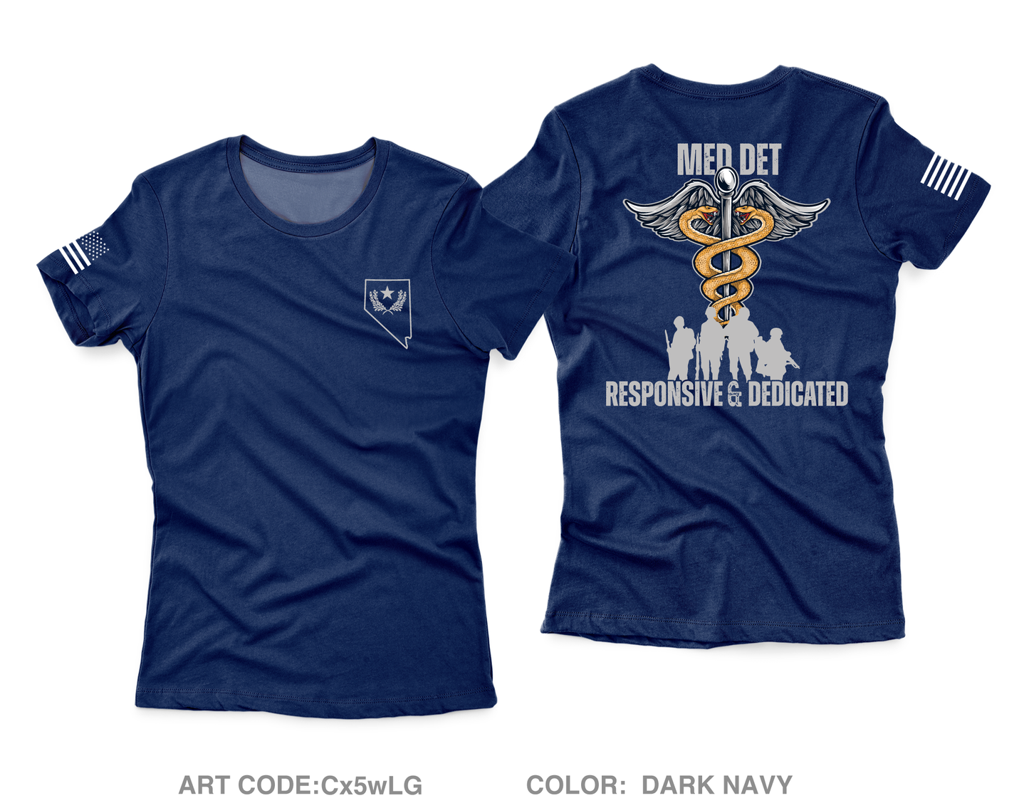 Nevada Army National Guard Medical Detachment Fundraising Collection Core Women's SS Performance Tee - Cx5wLG