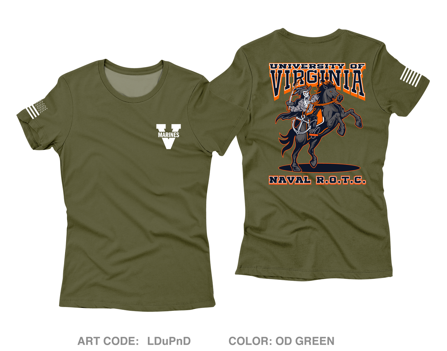 UVA NROTC Core Women's SS Performance Tee - LDuPnD