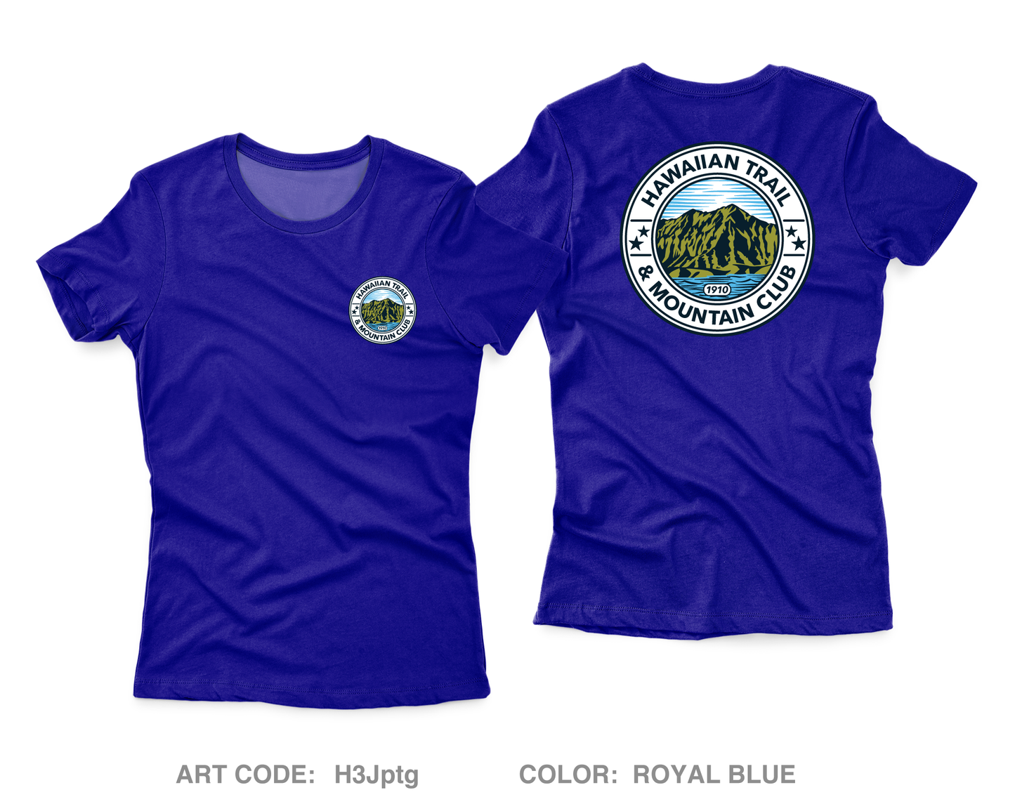 Hawaiian Trail and Mountain Club (HTMC) Core Women's SS Performance Tee - H3Jptg