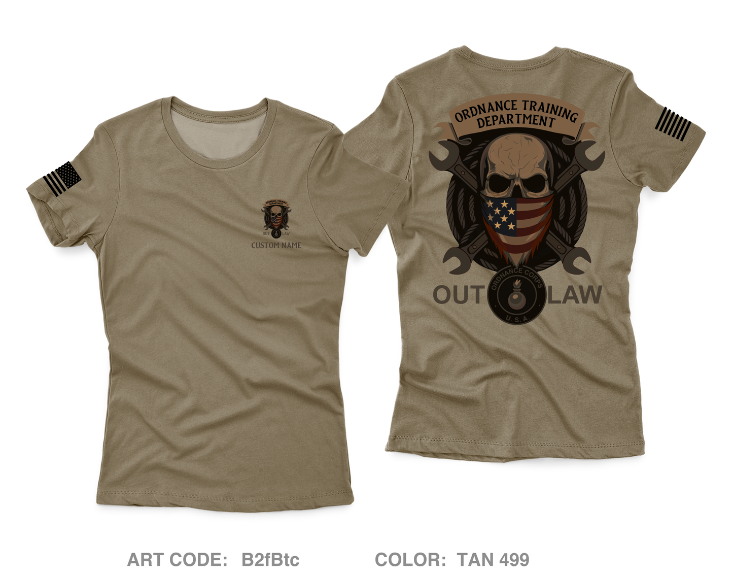 CUSTOM Ordnance Training Drivision Core Women's SS Performance Tee - B2fBtc
