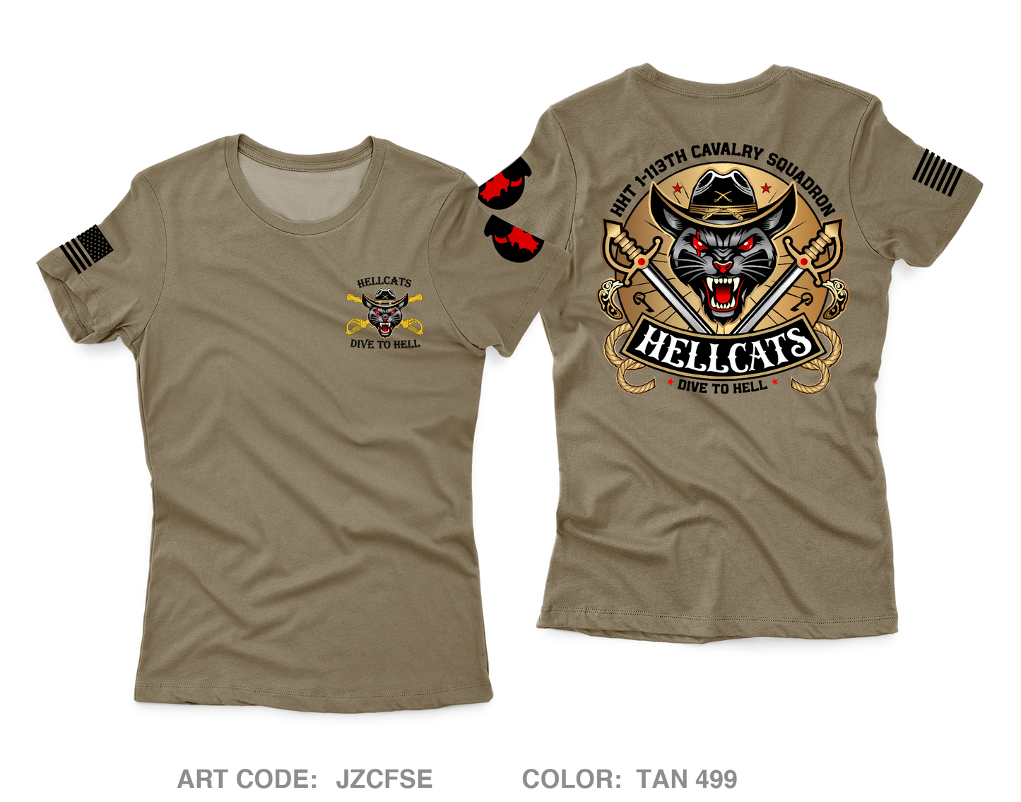 HHT/1-113 CAV Fundraising Collection Core Women's SS Performance Tee - JZCFSE