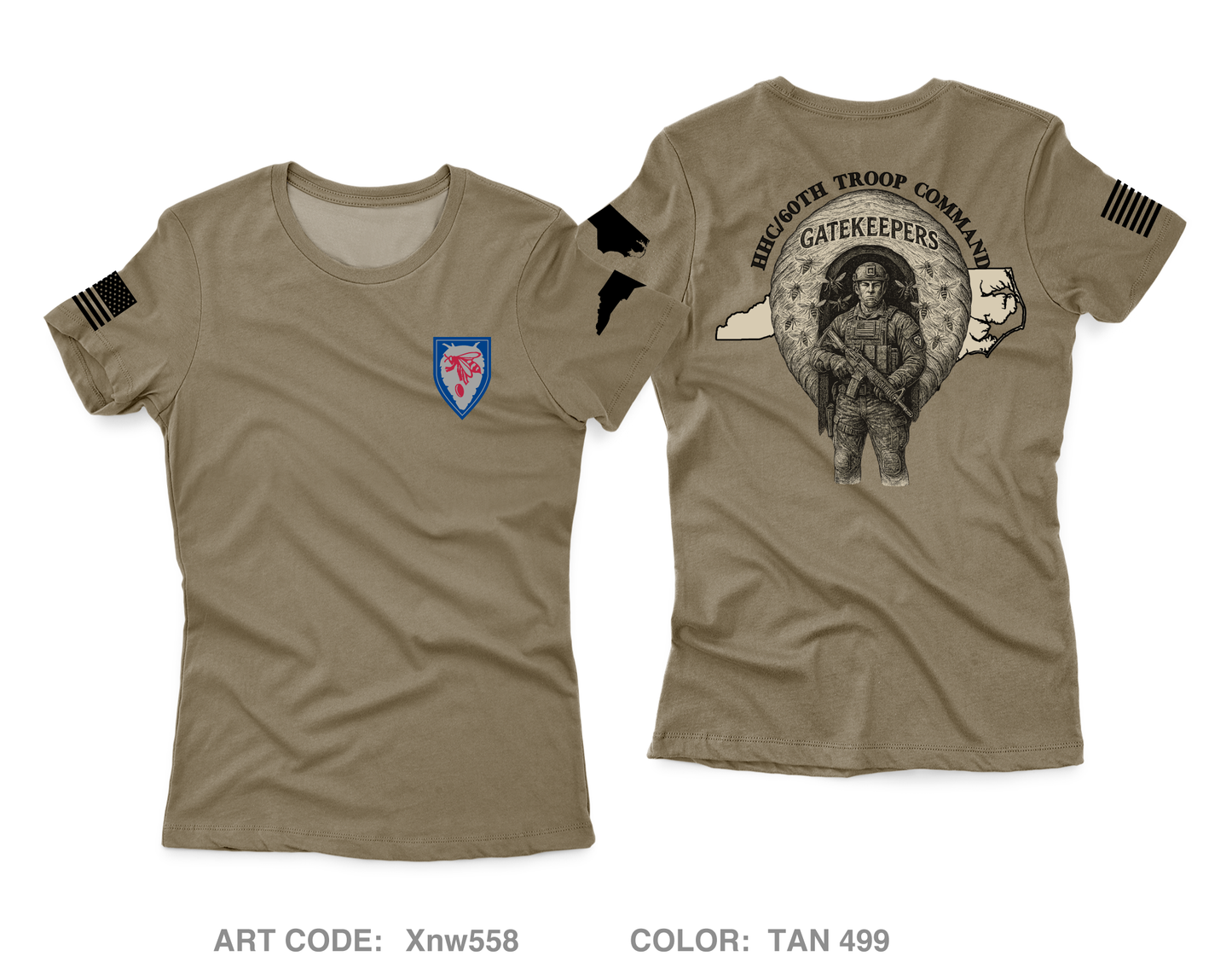 HHC 60th Troop Command Core Women's SS Performance Tee - Xnw558
