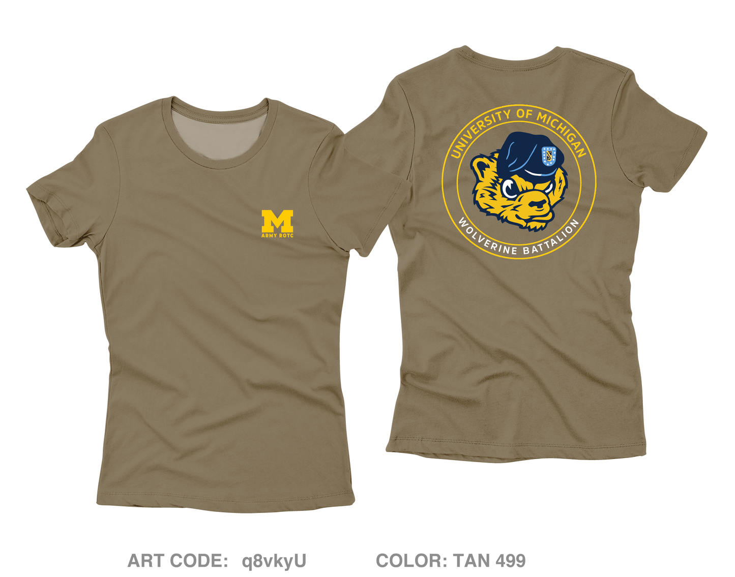 University of Michigan Army ROTC Core Women's SS Performance Tee - q8vkyU