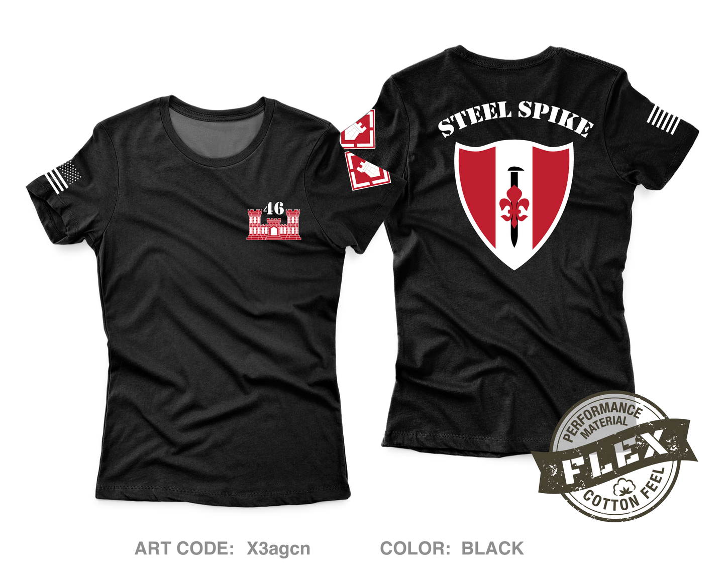 46th Engineers Core Women's SS Flex Performance Tee - X3agcn