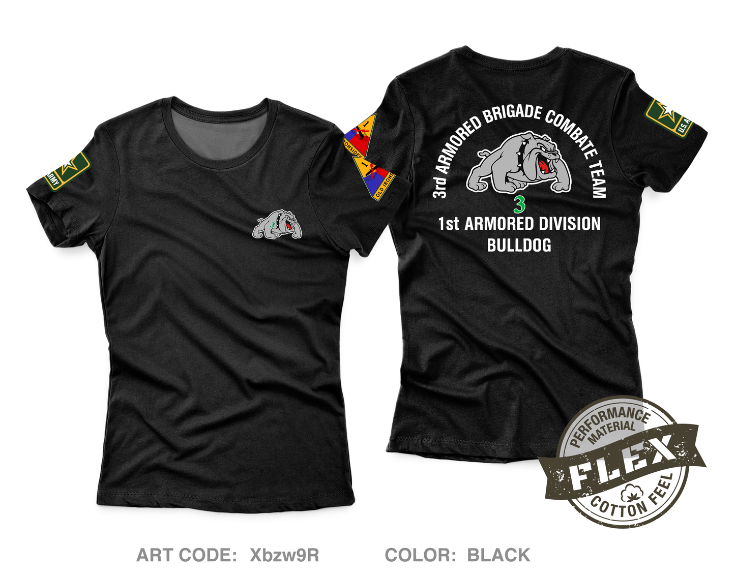 3ABCT 1AD Core Women's SS Flex Performance Tee - Xbzw9R