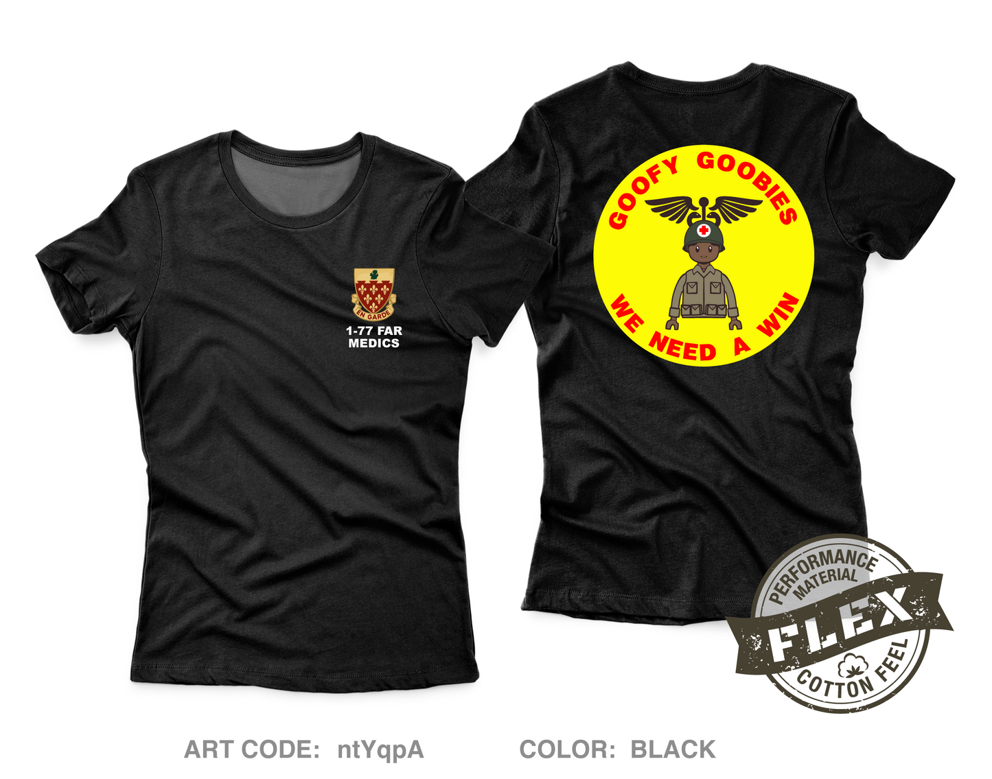 41st FAB, 1-77 FAR, HHB Medical Platoon Core Women's SS Flex Performance Tee - ntYqpA