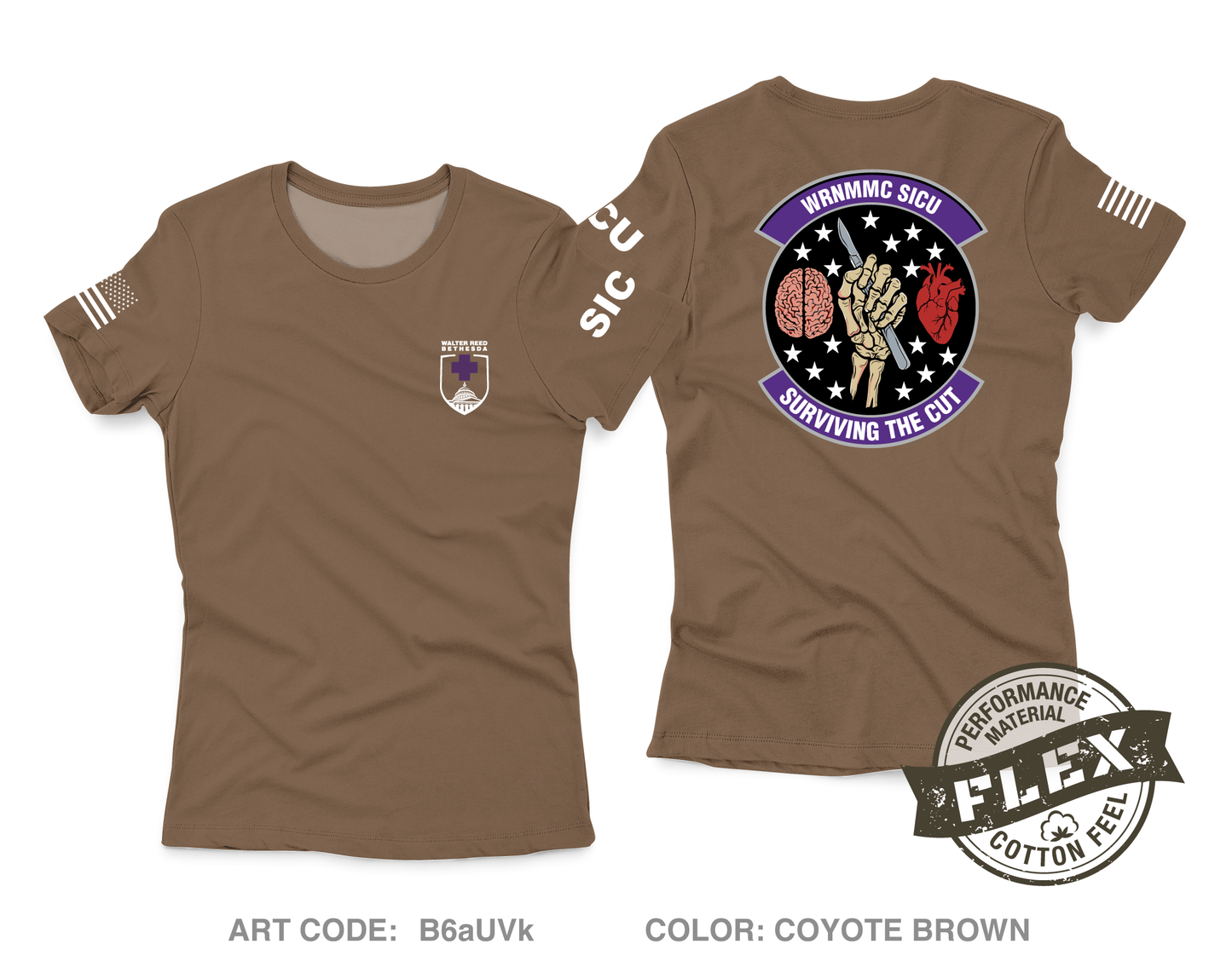 WRNMMC Surgical ICU Core Women's SS Flex Performance Tee - B6aUVk