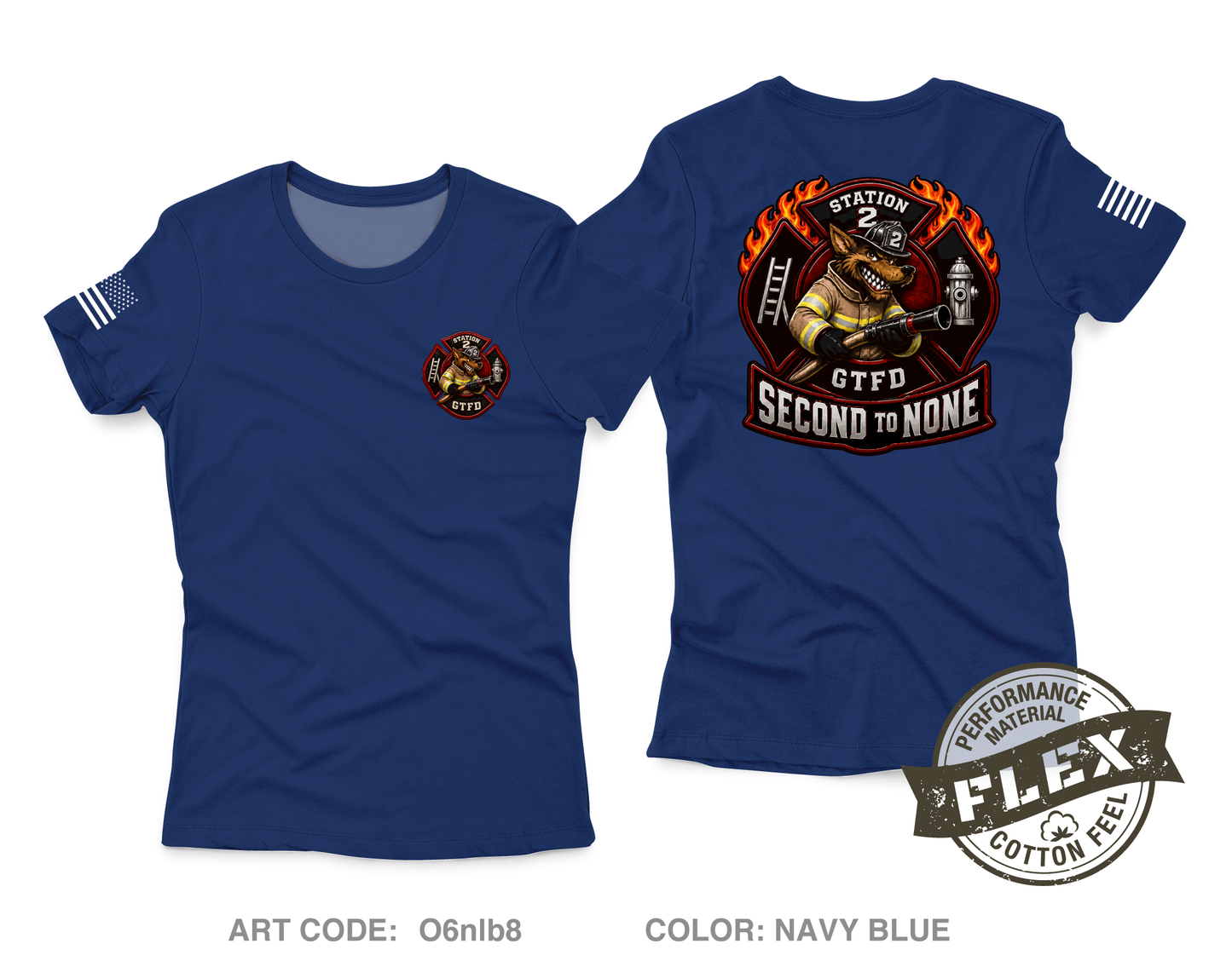 GTFD Station 2 Fundraising Collection Core Women's SS Flex Performance Tee - O6nlb8