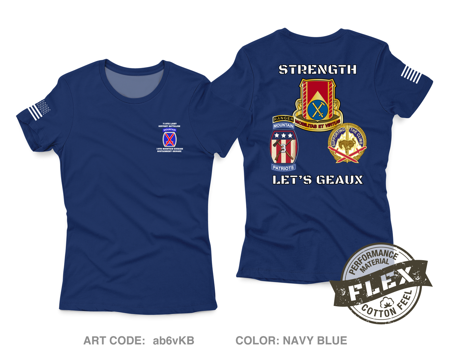 710 Light Support Battalion Core Women's SS Flex Performance Tee - ab6vKB