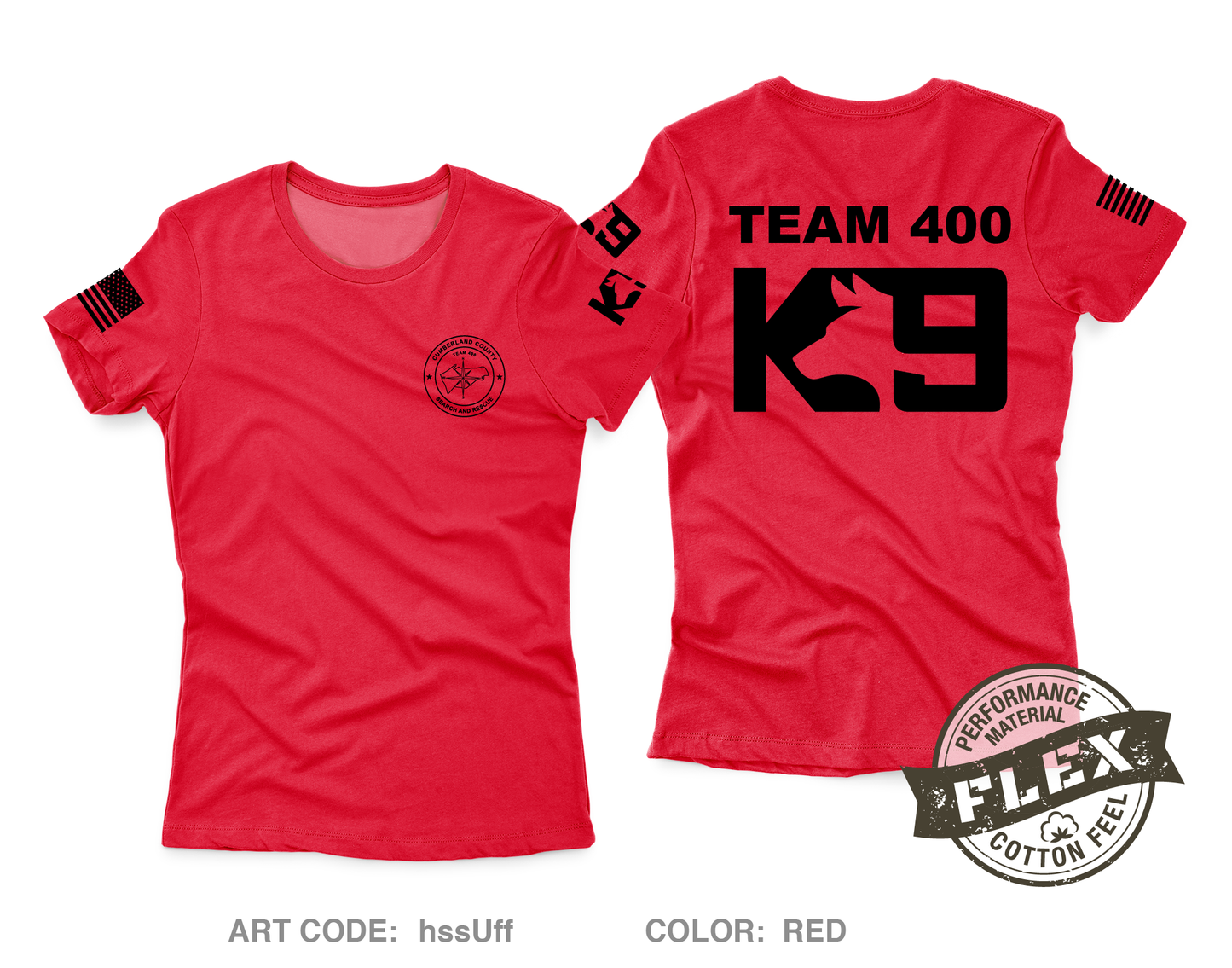 Cumberland County Search and Rescue Core Women's SS Flex Performance Tee - hssUff