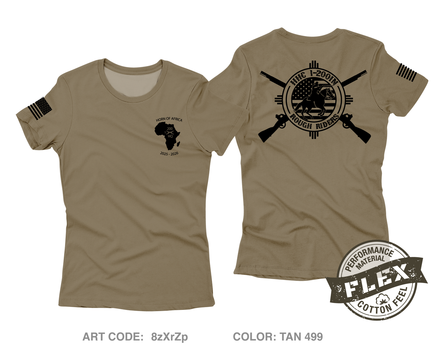 HHC, 1-200 Infantry Core Women's SS Flex Performance Tee - 8zXrZp