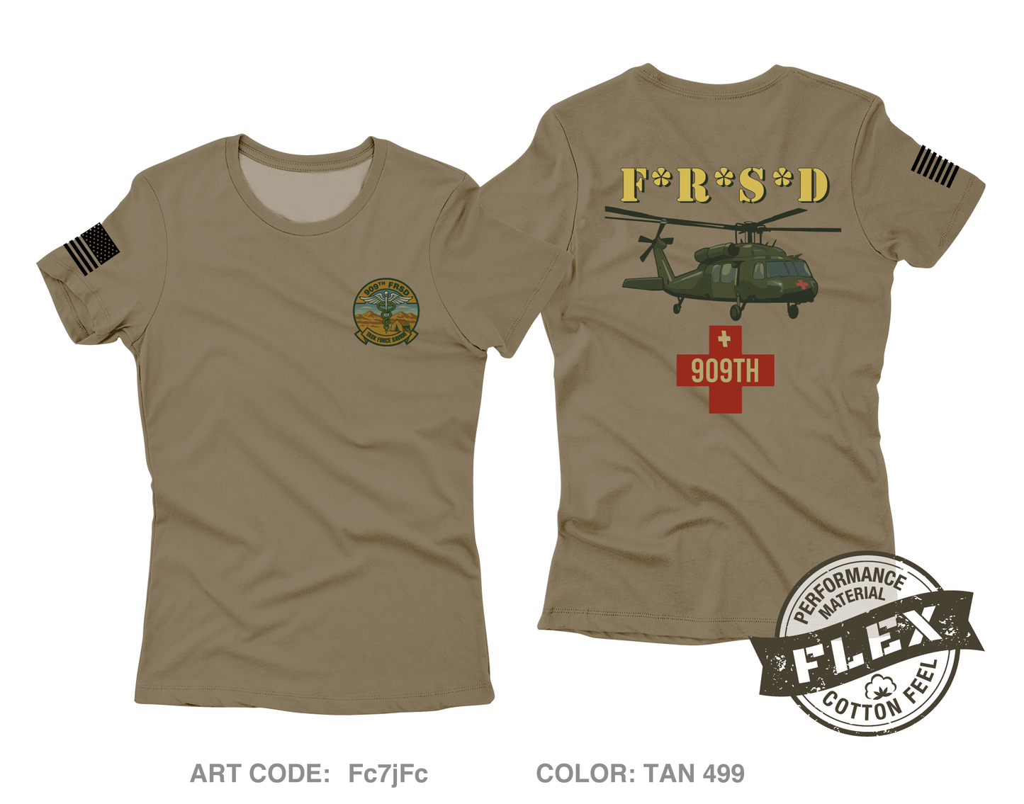 909th FRSD Core Women's SS Flex Performance Tee - Fc7jFc