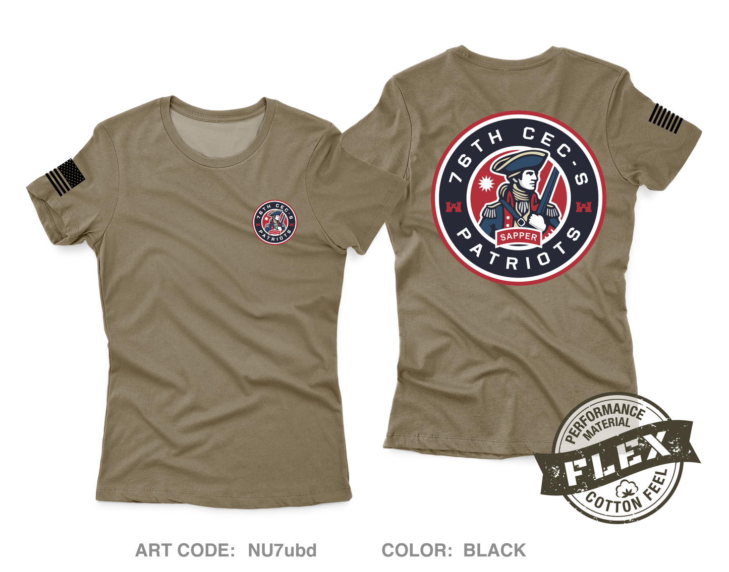 76th CEC-S Patriots Core Women's SS Flex Performance Tee - NU7ubd