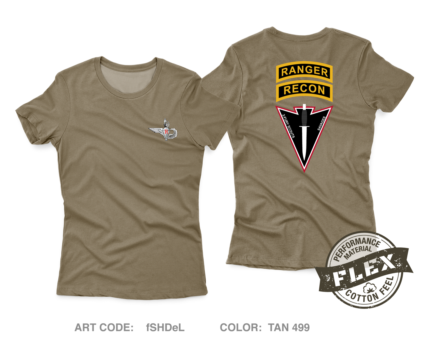 2-508th, HHC, Scouts Core Women's SS Flex Performance Tee - fSHDeL
