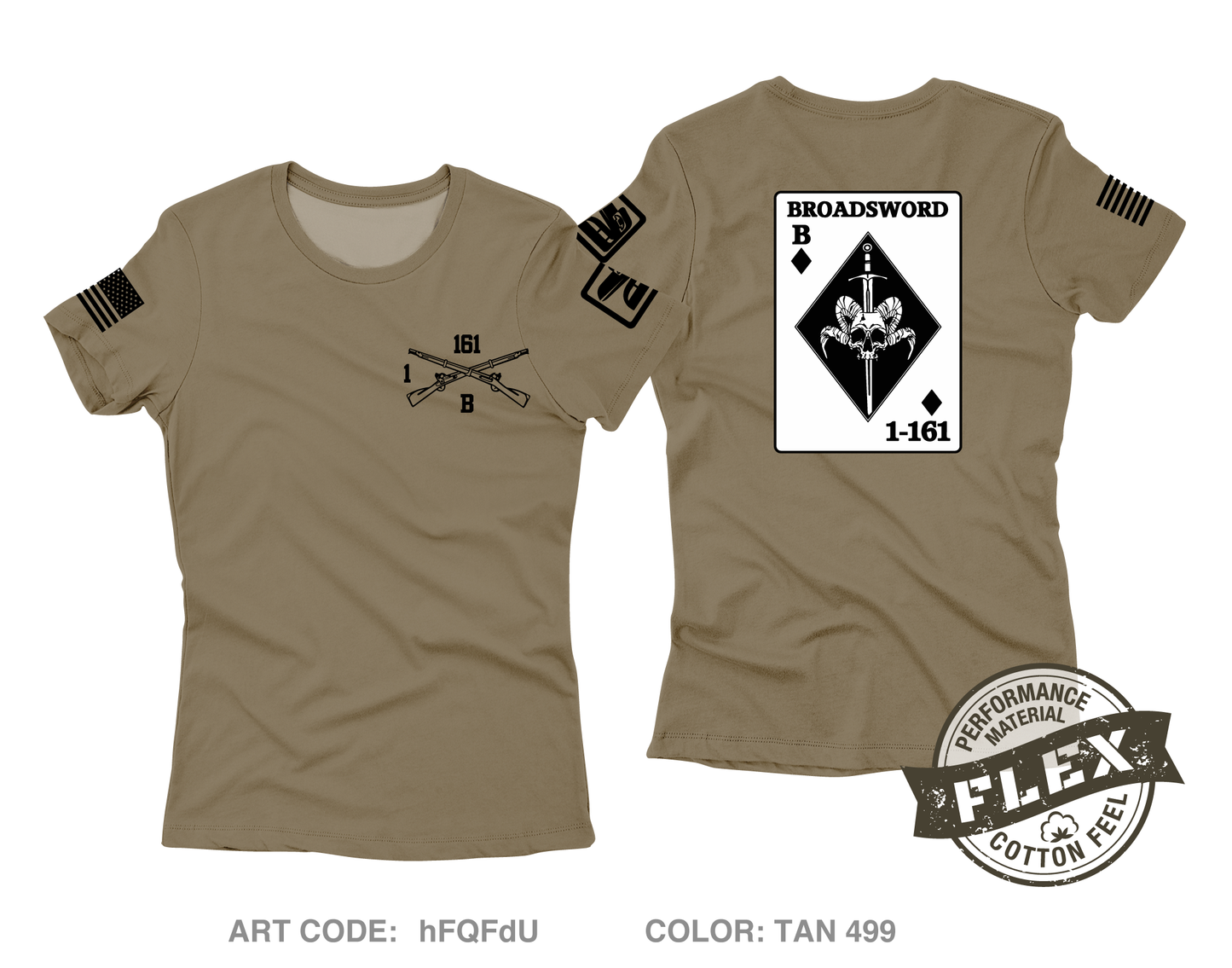 BOLD COMPANY, 1ST BN 161ST INFANTRY REGIMENT Core Women's SS Flex Performance Tee - hFQFdU