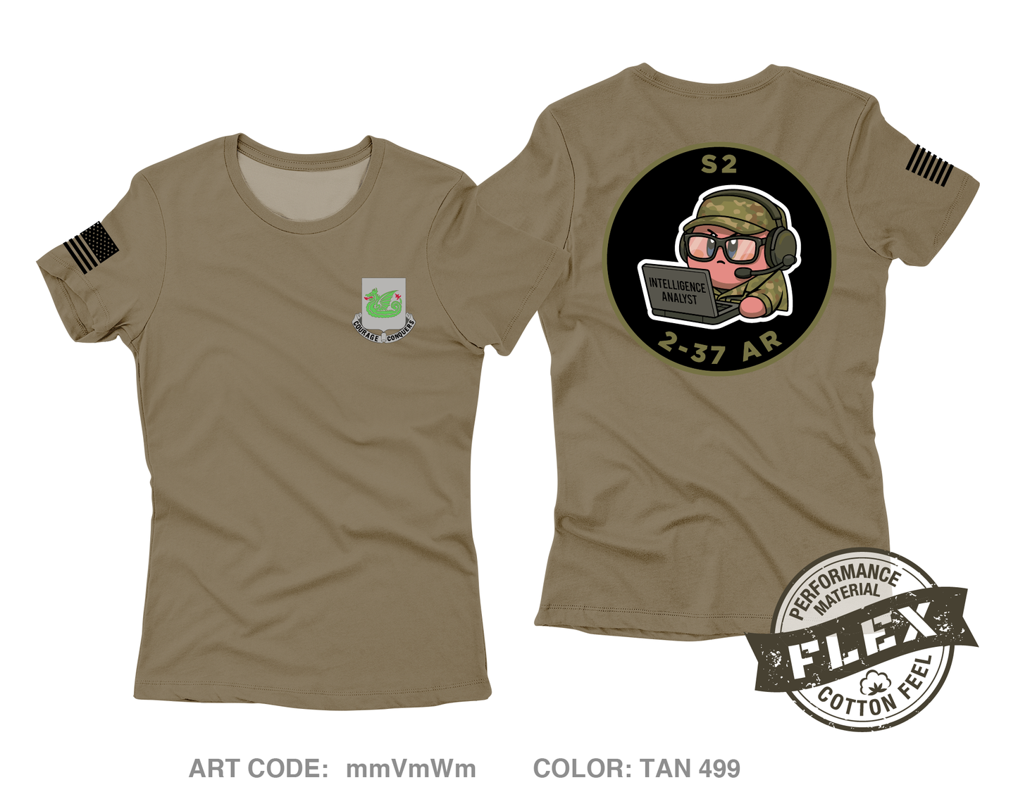 2-37AR Core Women's SS Flex Performance Tee - mmVmWm