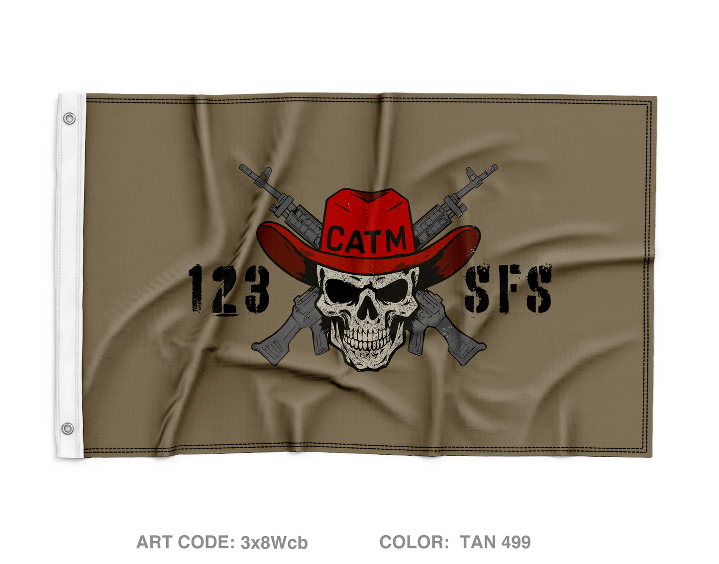 123 SFS Wall Flag - 3x8Wcb