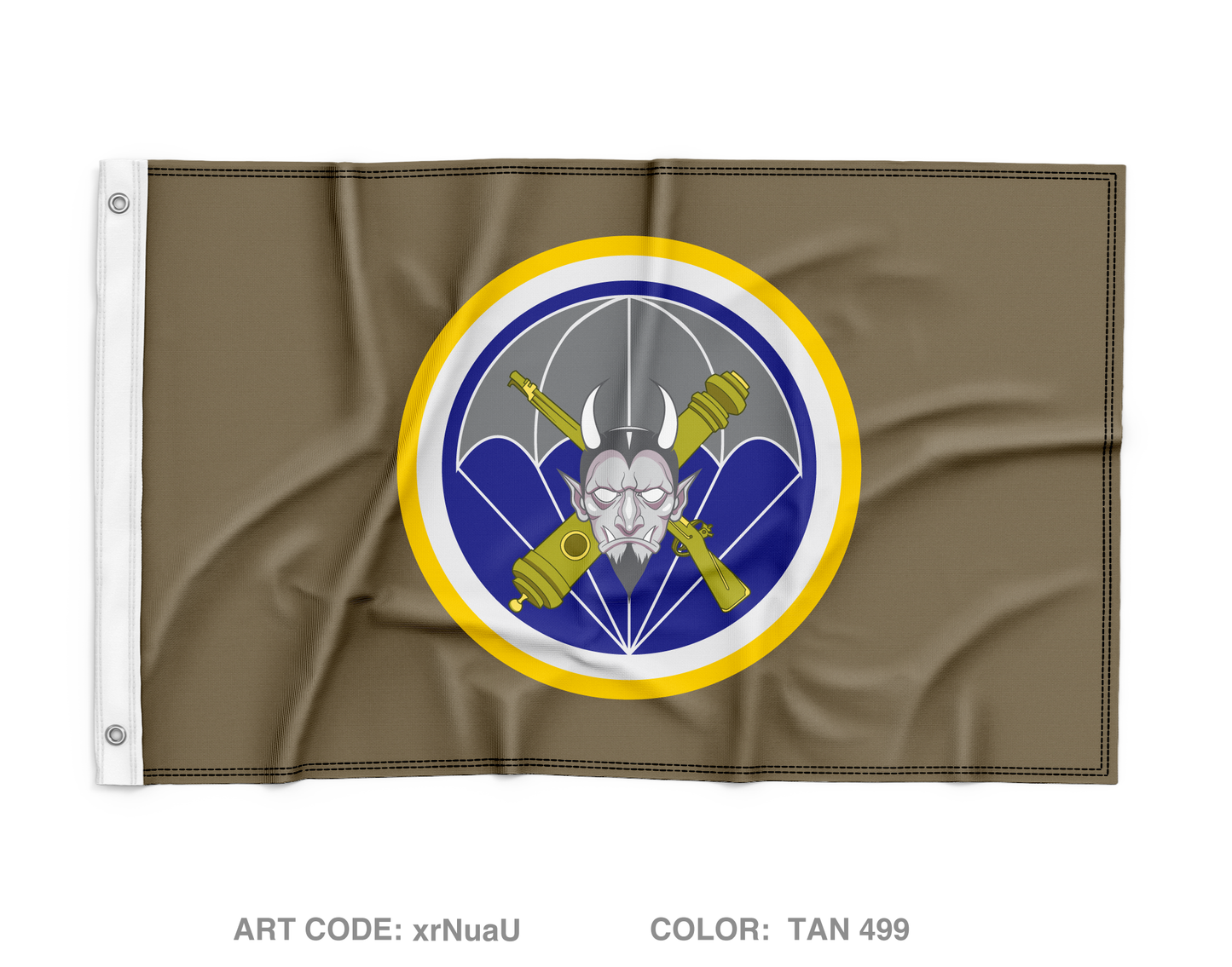 White Devil FIST, HHB, 3-319th AFAR Wall Flag - xrNuaU