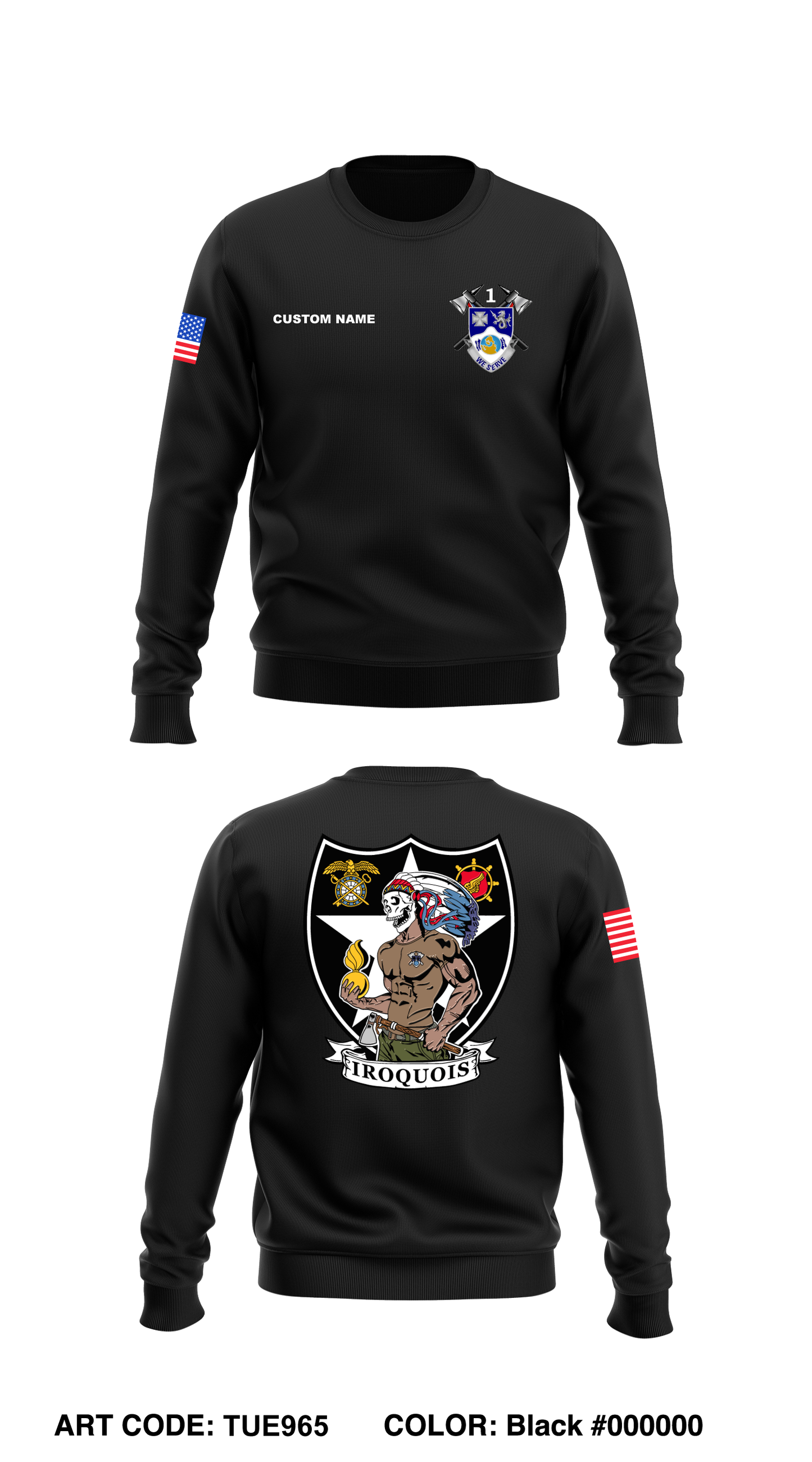 CUSTOM - I Co, 1-23 IN Core Men's Crewneck Performance Sweatshirt - TUE965