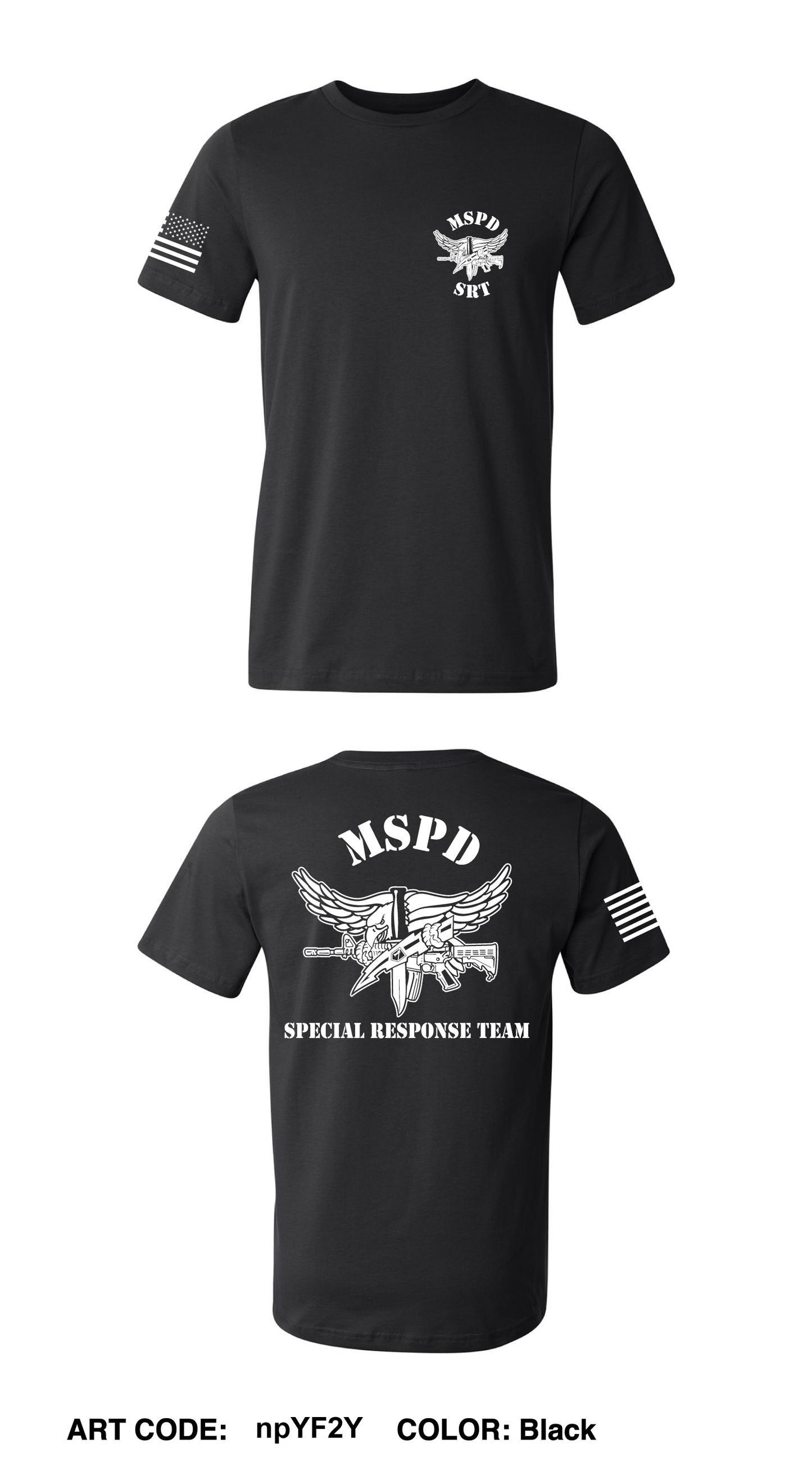 Mt. Sterling Police Dept. SRT Comfort Unisex Cotton SS Tee - npYF2Y