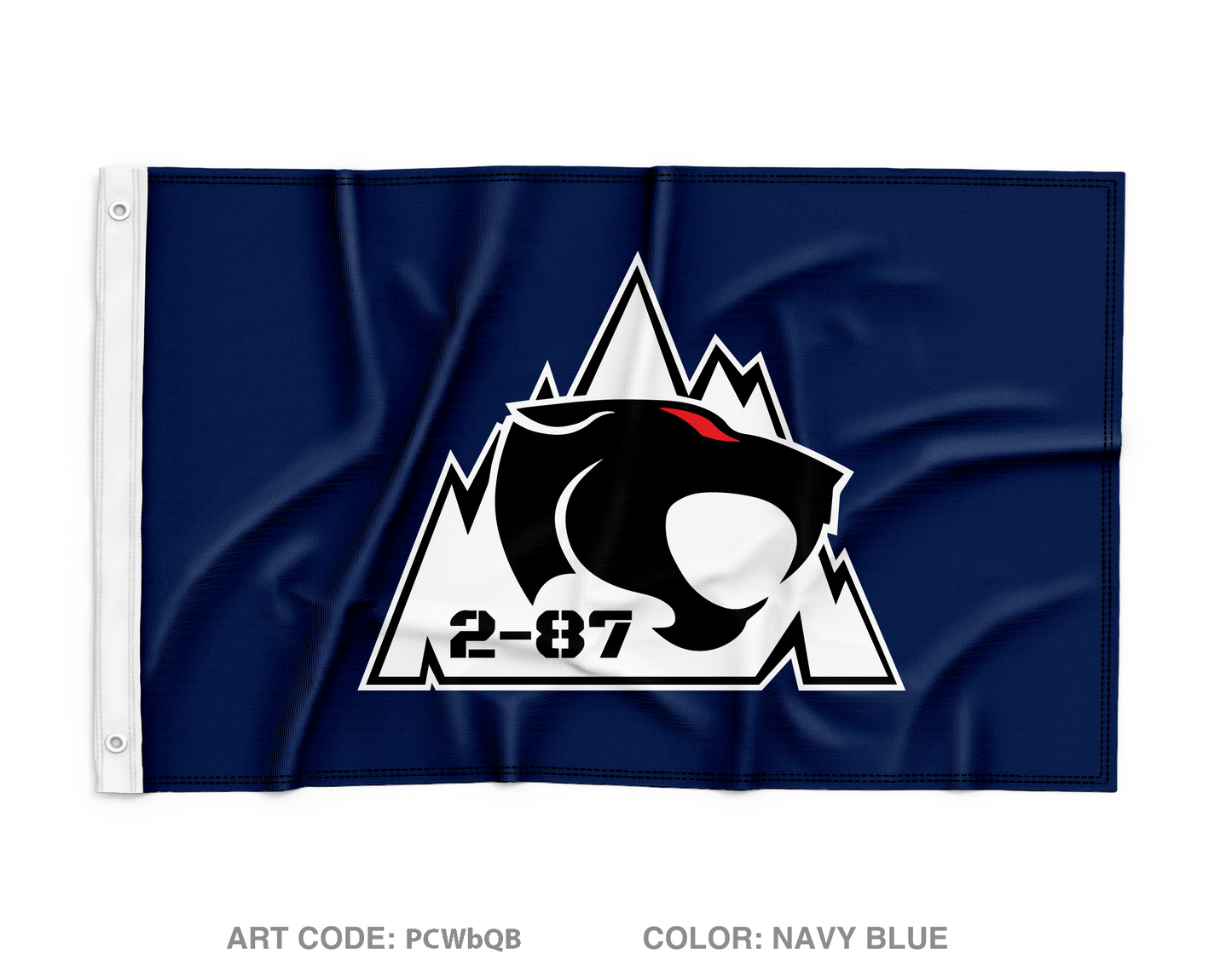 2-87 IN BN Wall Flag - PCWbQB