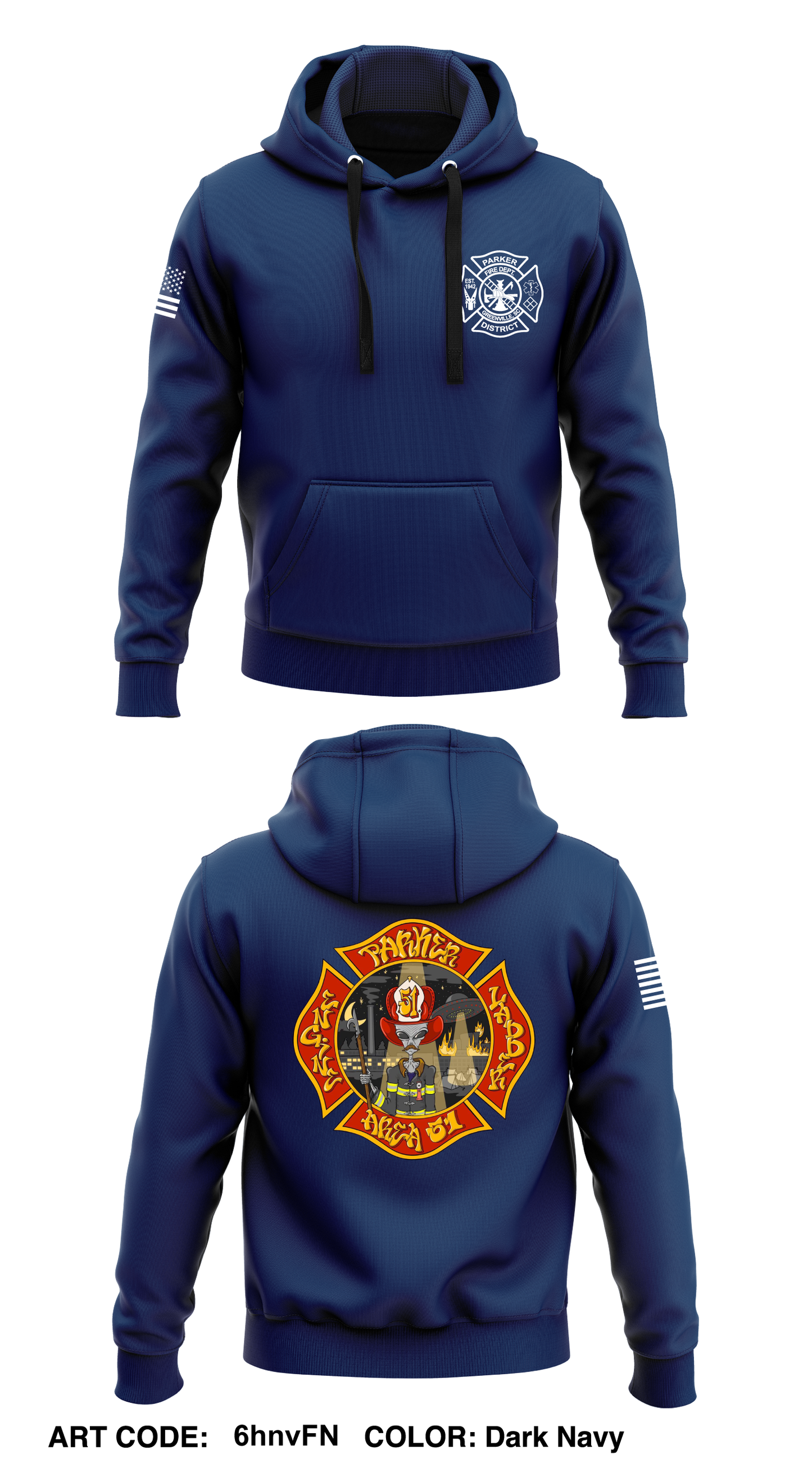 Parker District Fire Department Core Men's Hooded Performance Sweatshirt - 6hnvFN