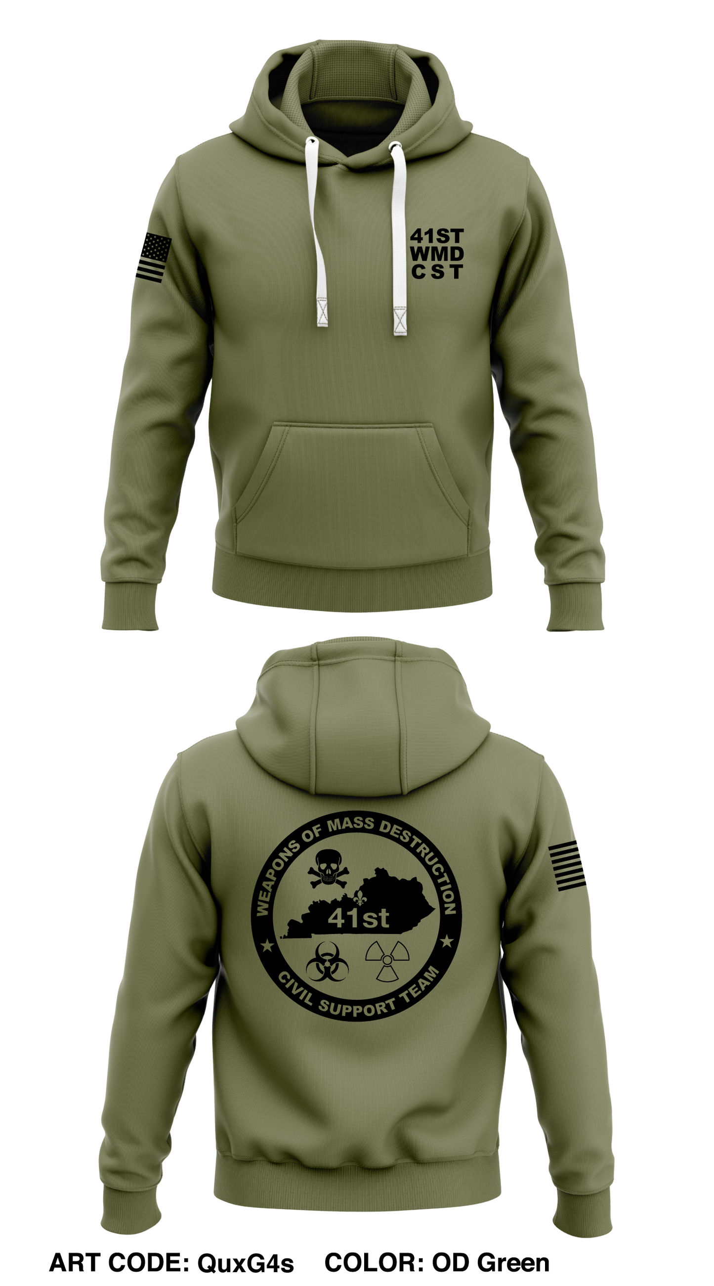 41st WMD CST Core Men's Hooded Performance Sweatshirt - QuxG4s