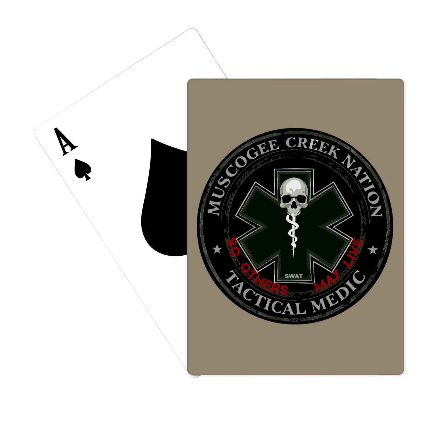 Muscogee Creek Nation Tactical medical Playing Cards - SWTqu4