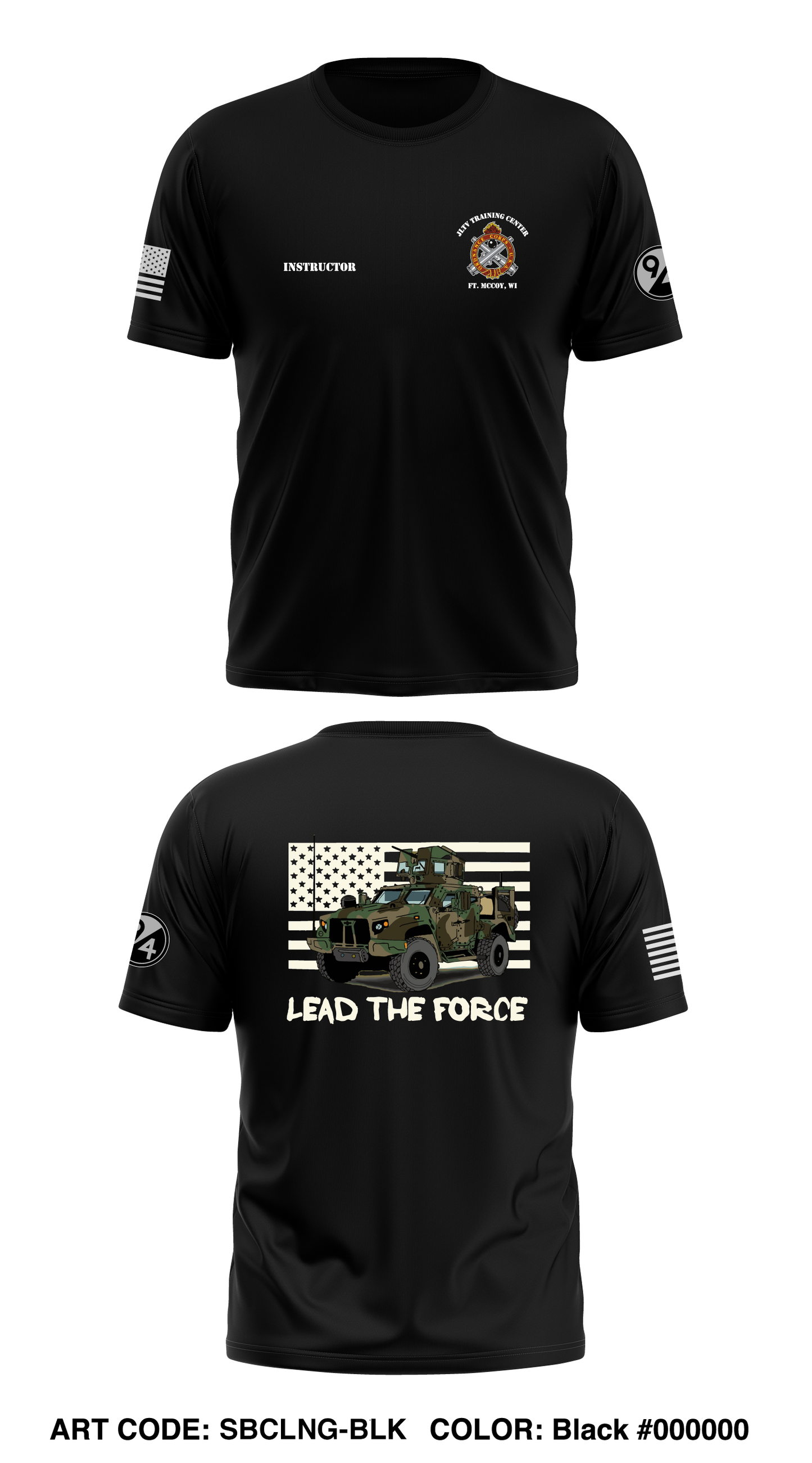 JLTV Training Center Store 1 Core Men's SS Performance Tee - SBCLNG-BLK
