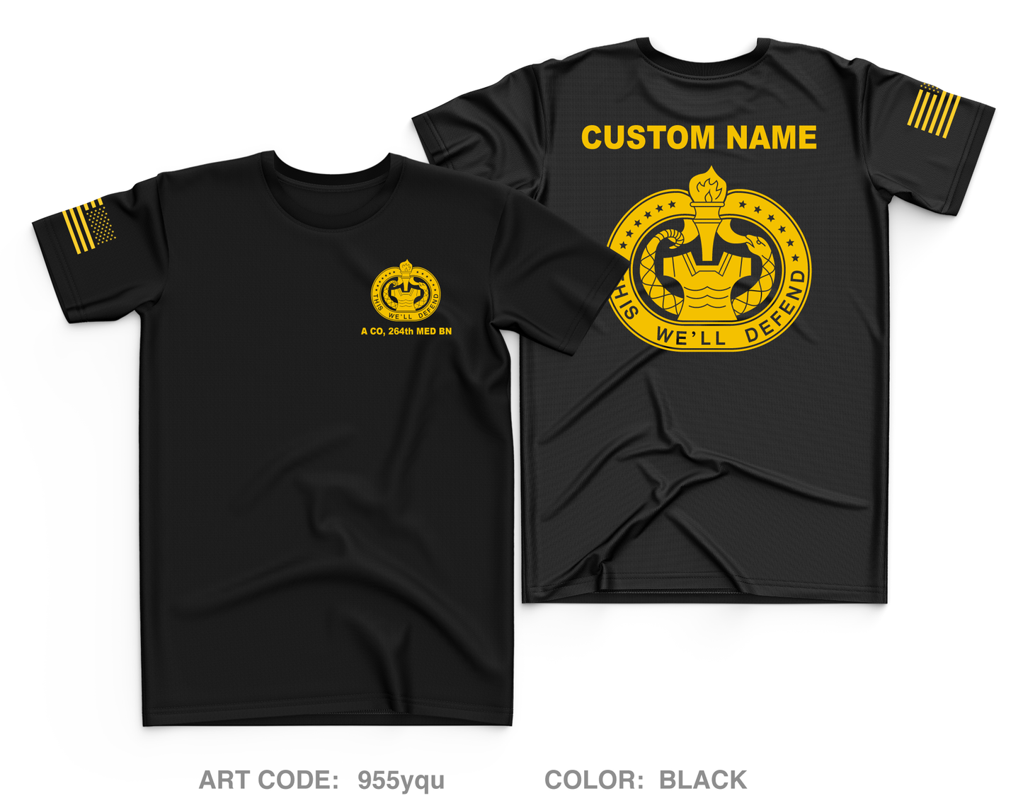 CUSTOM A CO, 264th MED BN Core Men's SS Performance Tee - 955yqu