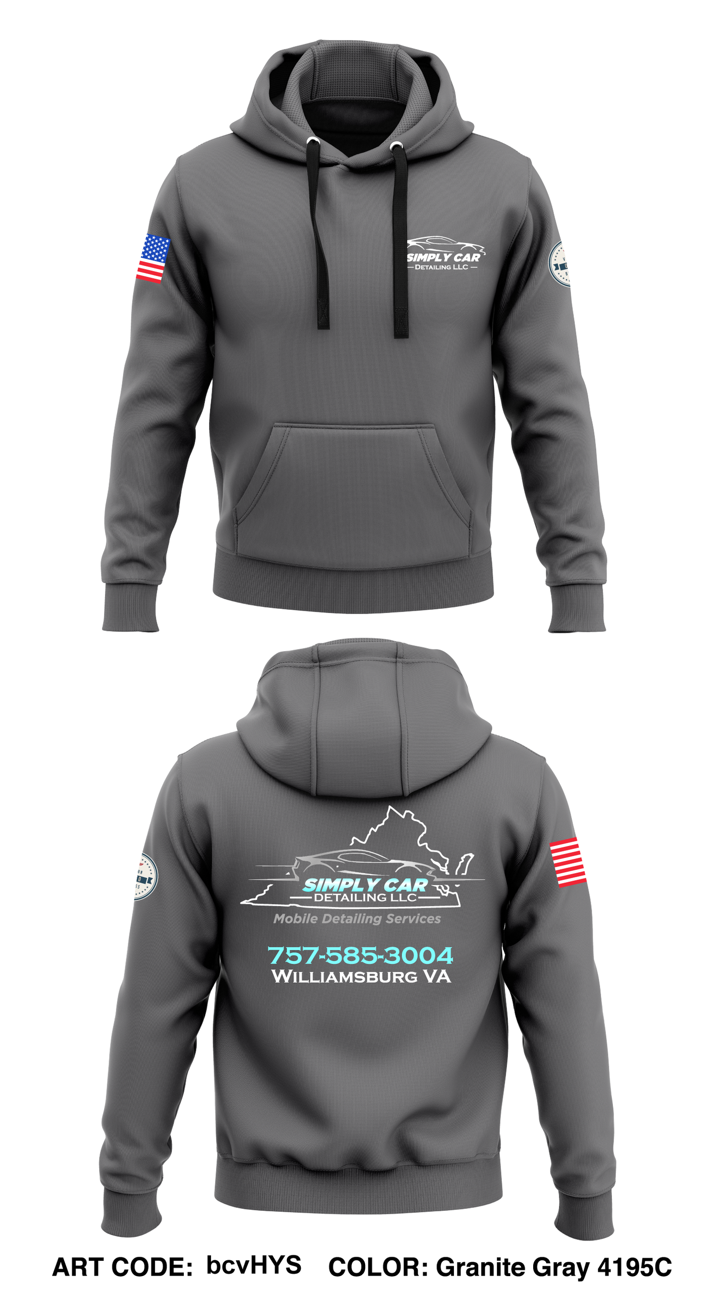 Simply Car Detailing LLC Core Men's Hooded Performance Sweatshirt - bcvHYS