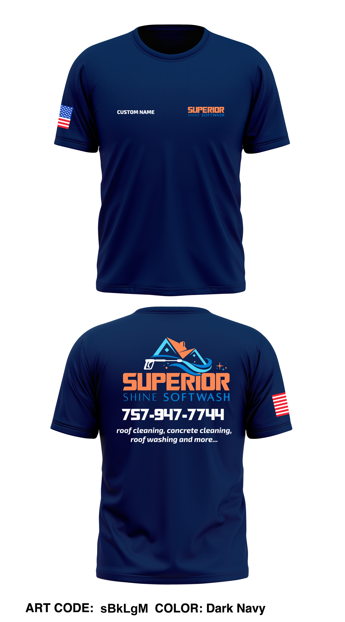 CUSTOM Superior Shine Softwash Core Men's SS Performance Tee - sBkLgM