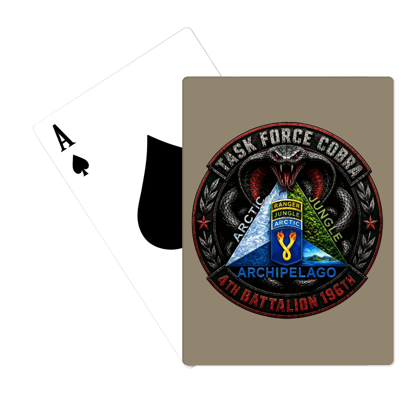 4TH BN 196th IN BDE Playing Cards - EoBFFg