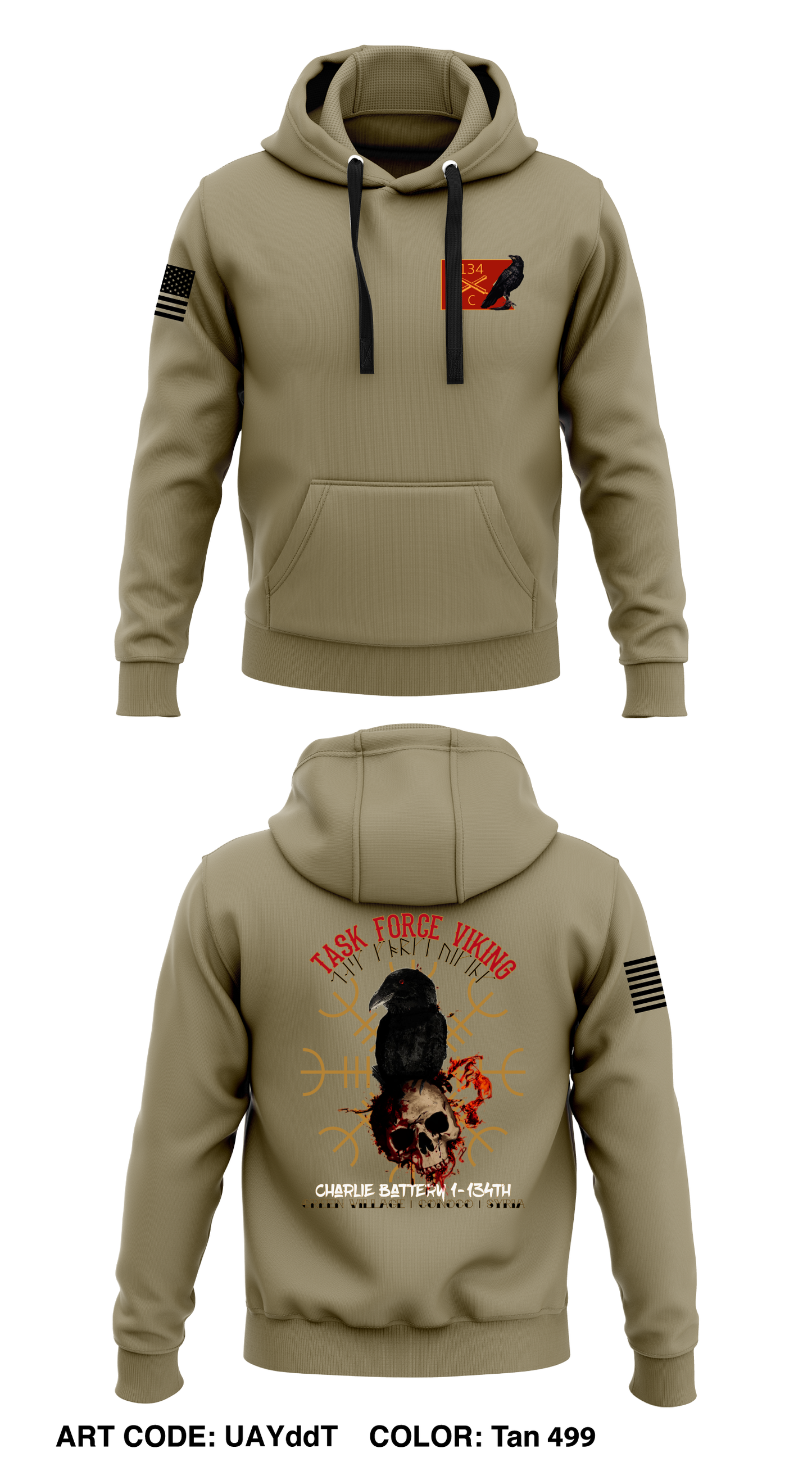 C134 OIR Limited Regiment Core Men's Hooded Performance Sweatshirt - UAYddT