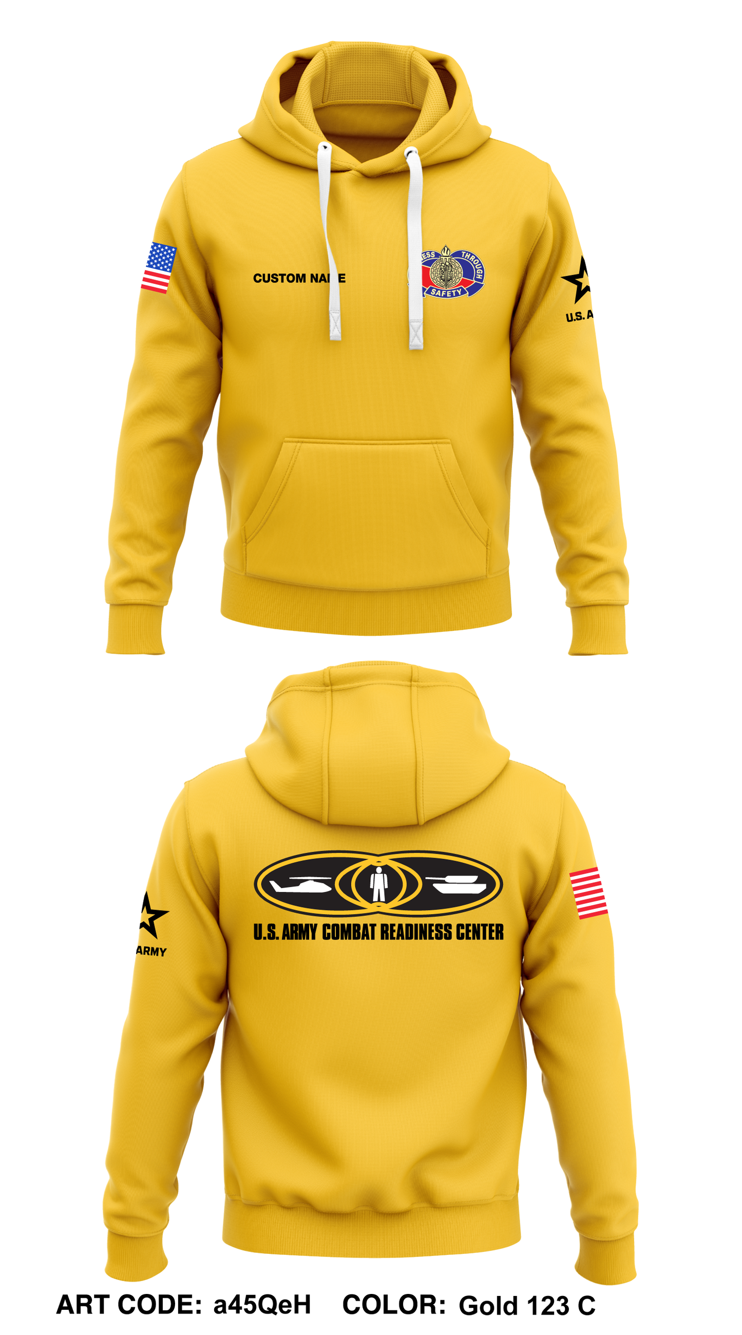 CUSTOM USACRC Core Men's Hooded Performance Sweatshirt - a45QeH