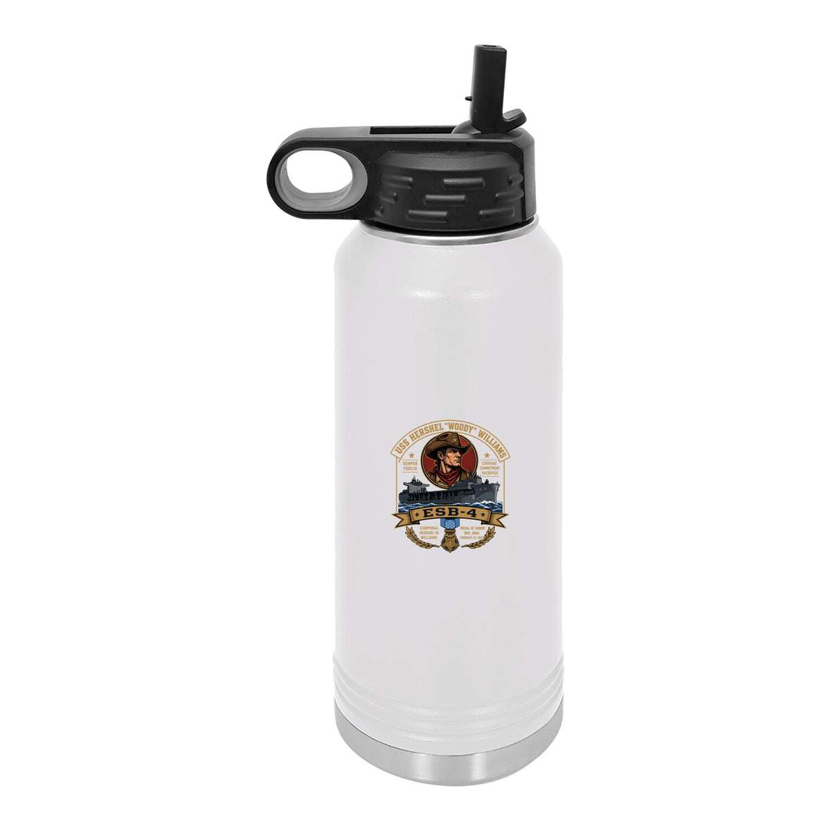 All Fetched Up 32 oz. Double-Wall Stainless Steel Water Bottle - LuZtTH